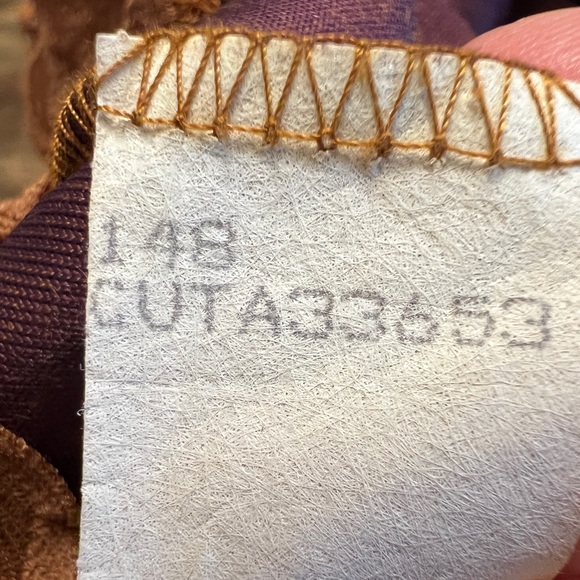 Vintage Delicates Velvet Feel Lace Nightgown Lingerie Slip Dress in Rich Brown - Picture 6 of 7